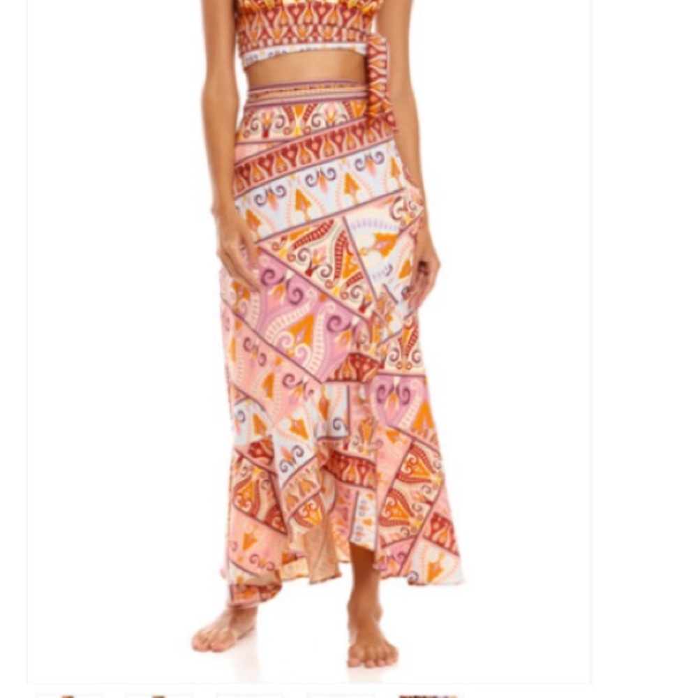 Agua Bendita Brasil Leva Multicolor Skirt/Cover Up